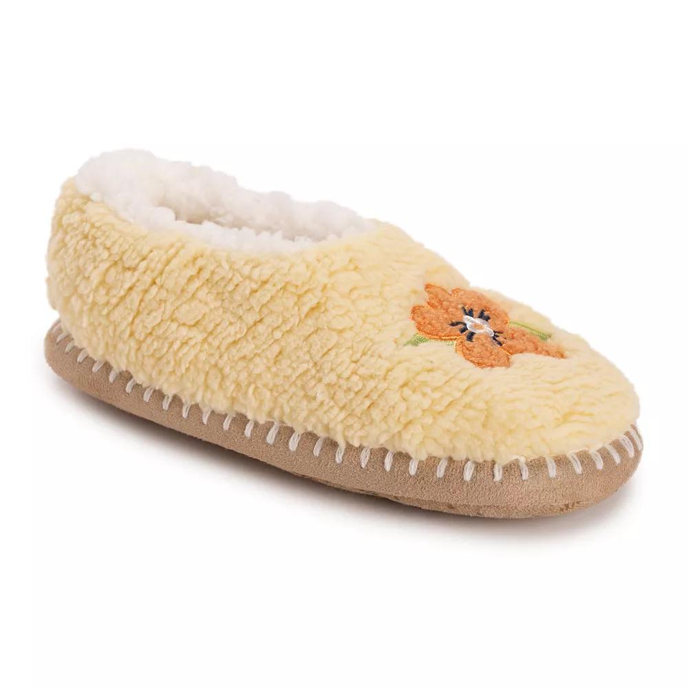 MUK LUKS Sherpa Smiley Women's Ballet Flat Slippers,  Product Image