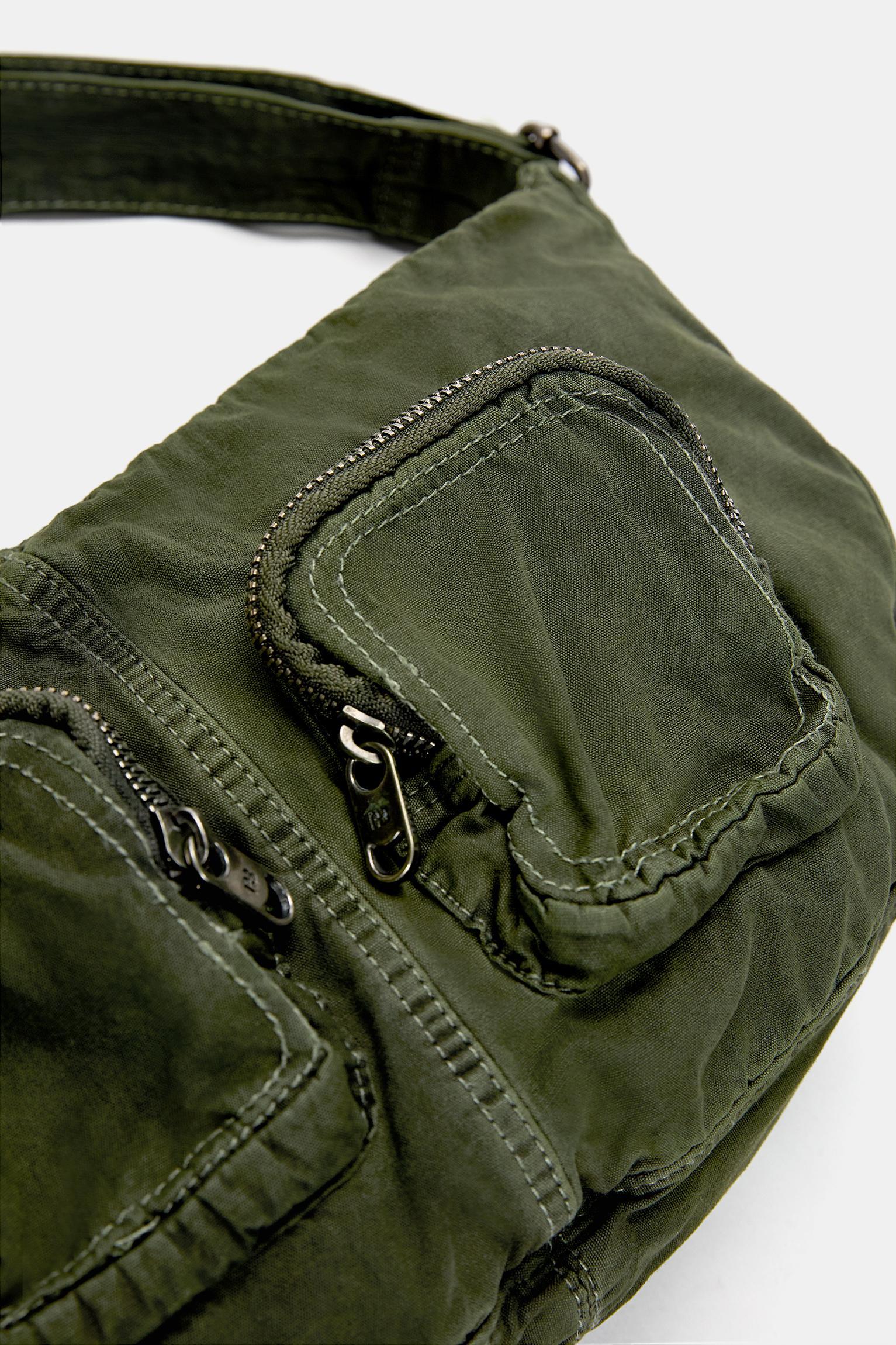 Canvas crossbody bag with pockets Product Image