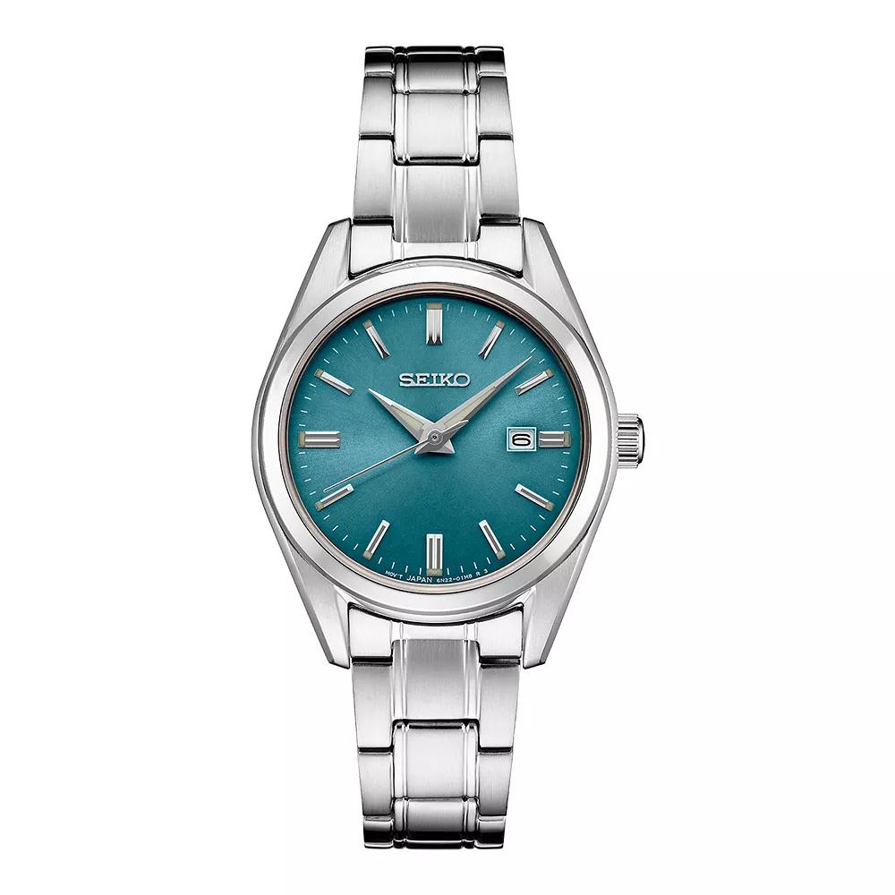Seiko Womens Essentials Stainless Steel Quartz Blue Dial Watch - SUR531 Silver Product Image