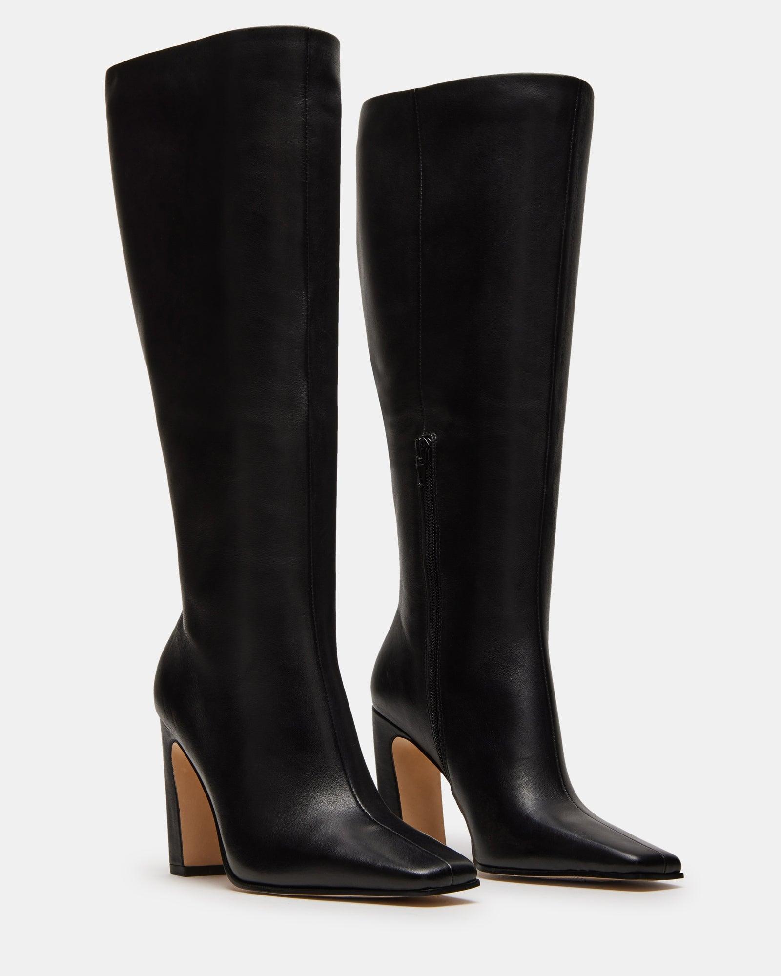 LIZETTE BLACK LEATHER WIDE CALF - SM REBOOTED Female Product Image