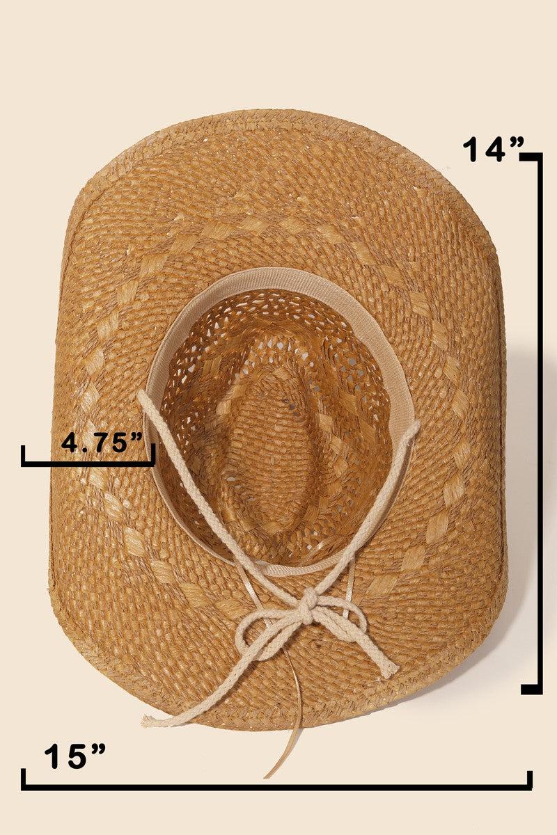 Vida Straw Weave Cowboy Hat Product Image