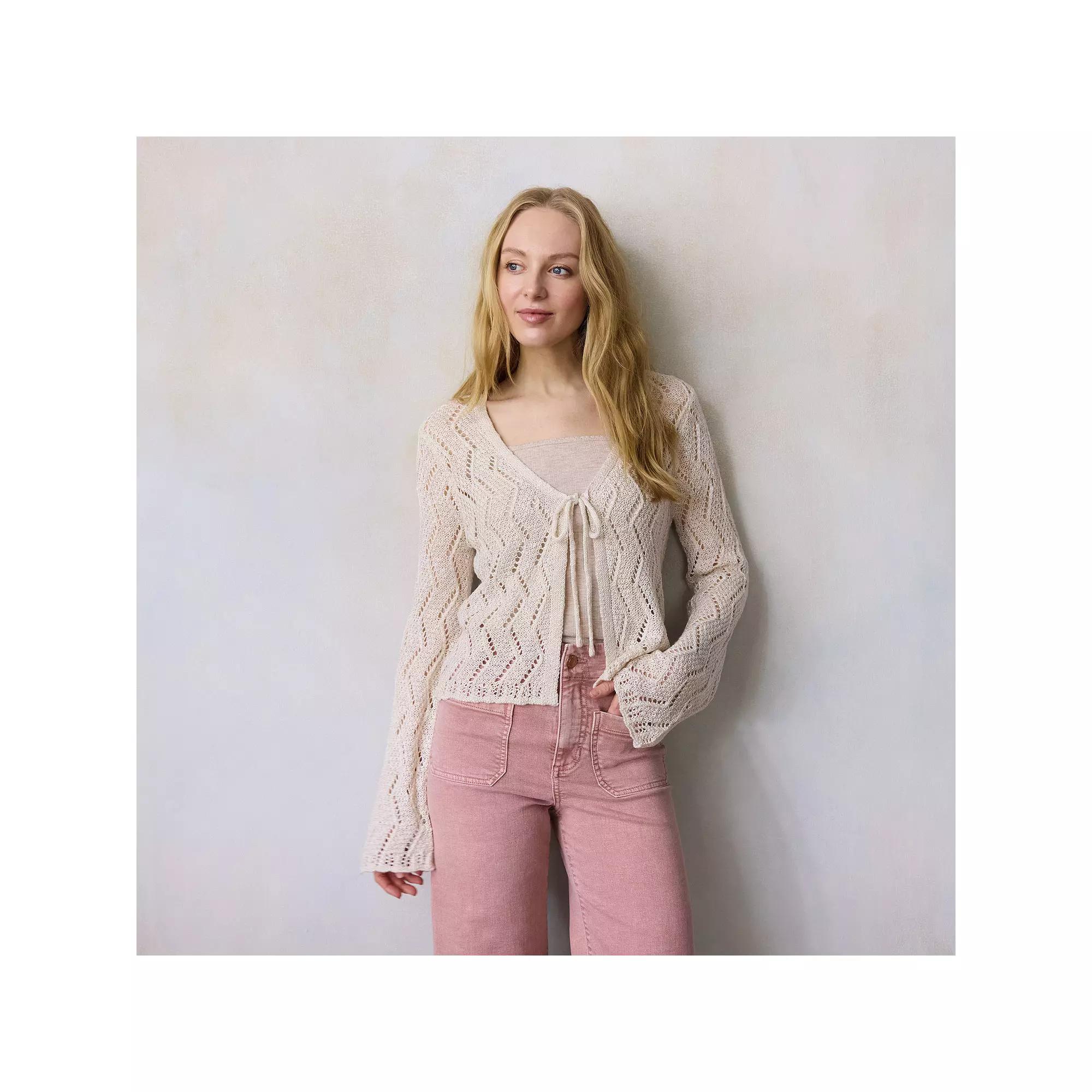 Women's LC Lauren Conrad Scallop Hem Sweater,  Product Image
