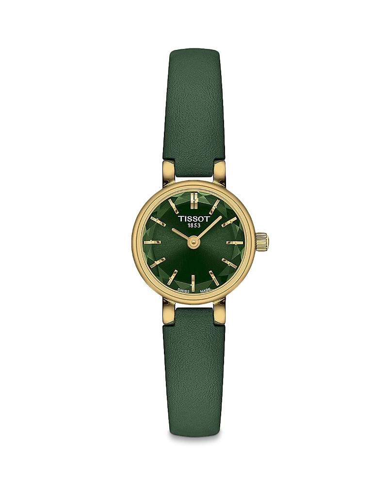 Tissot Womens Lovely Quartz Analog Green Leather Strap Watch Product Image