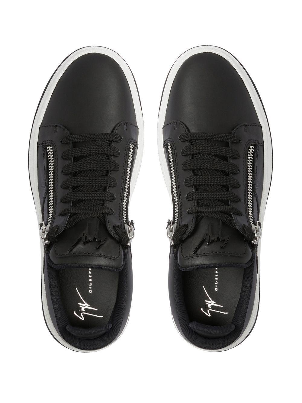 zip-details low-top sneakers  Product Image