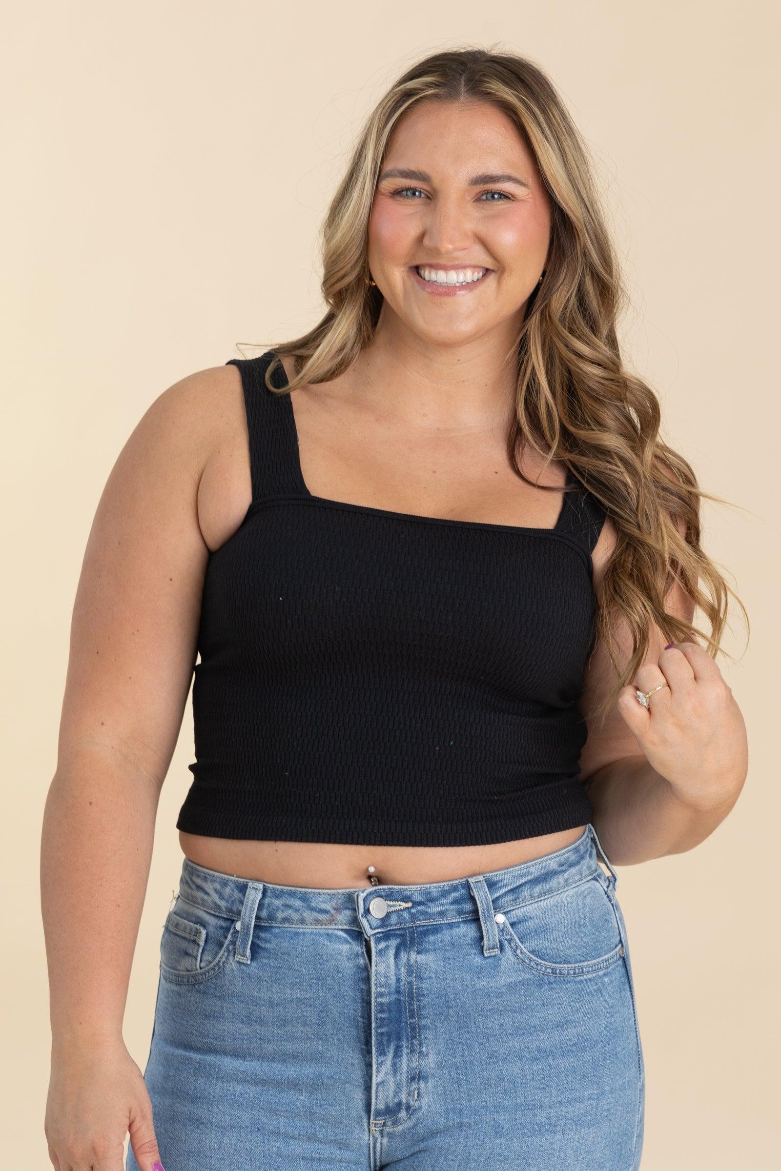 Seamless Textured Crop Tank Product Image