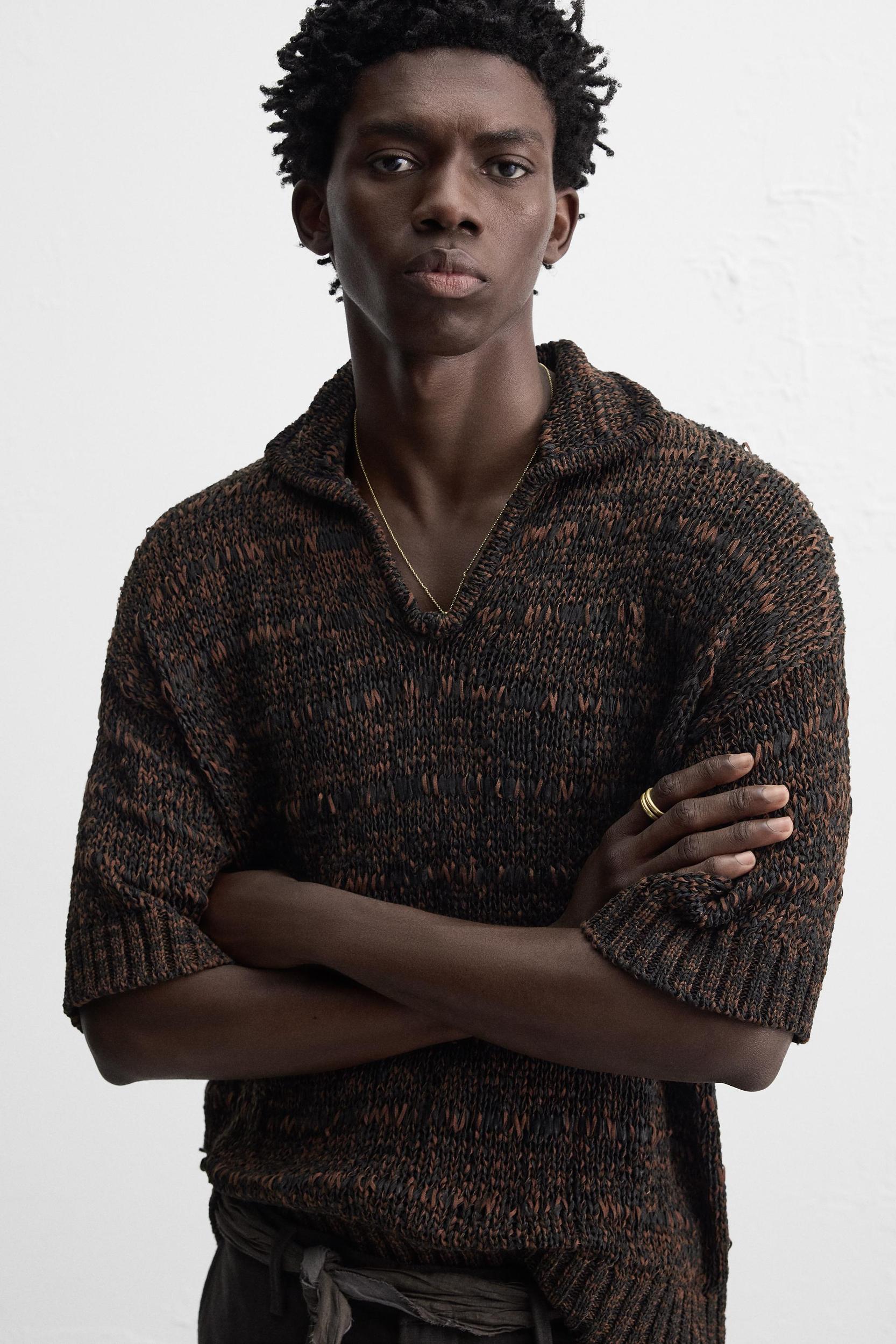 KNIT POLO SHIRT WITH CONTRAST TAPE Product Image