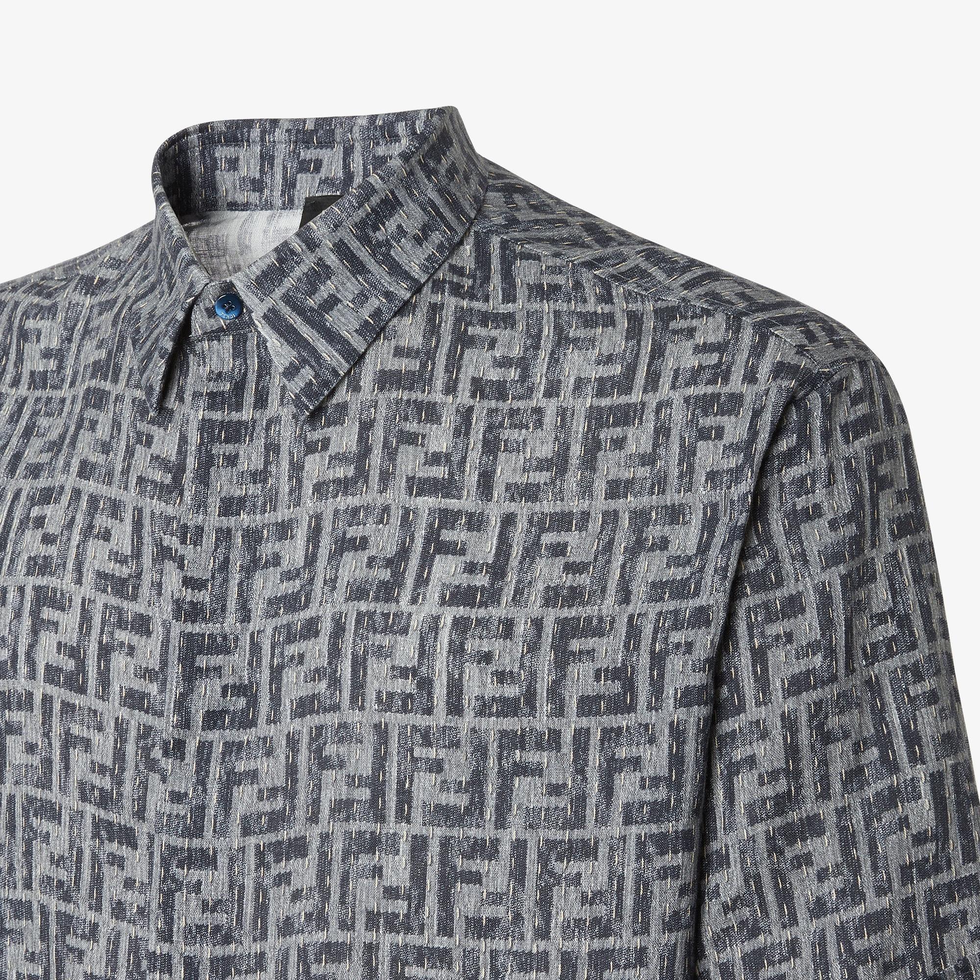 Jeans ShirtBlue FF denim shirt with topstitching Product Image