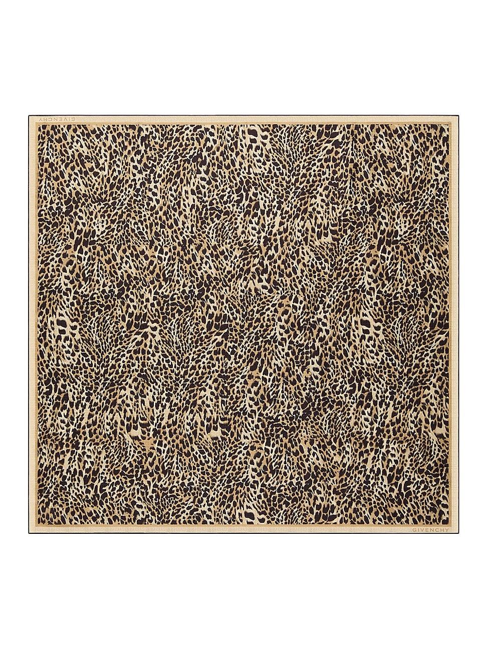 Womens 4G Square in Silk with Leopard Print Product Image