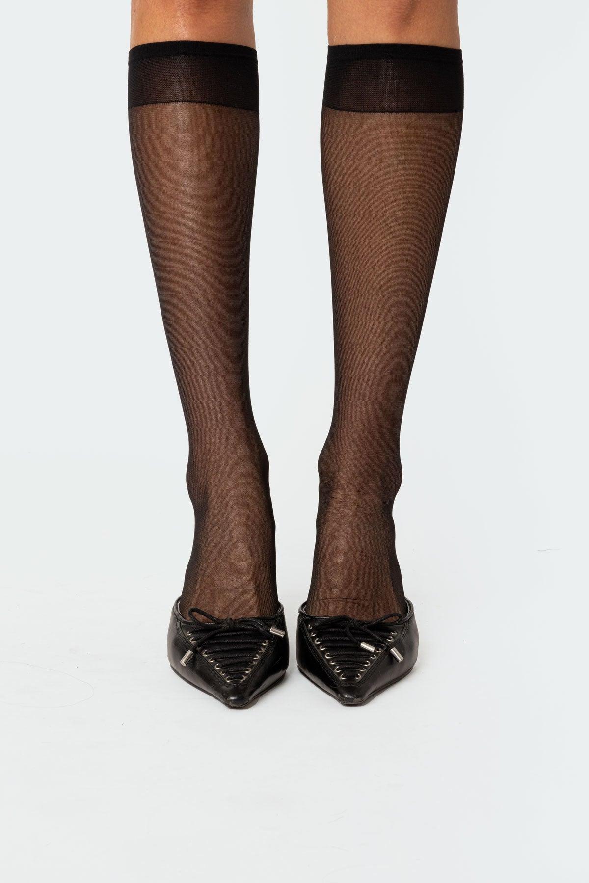 Sheer Mesh Knee High Socks Product Image