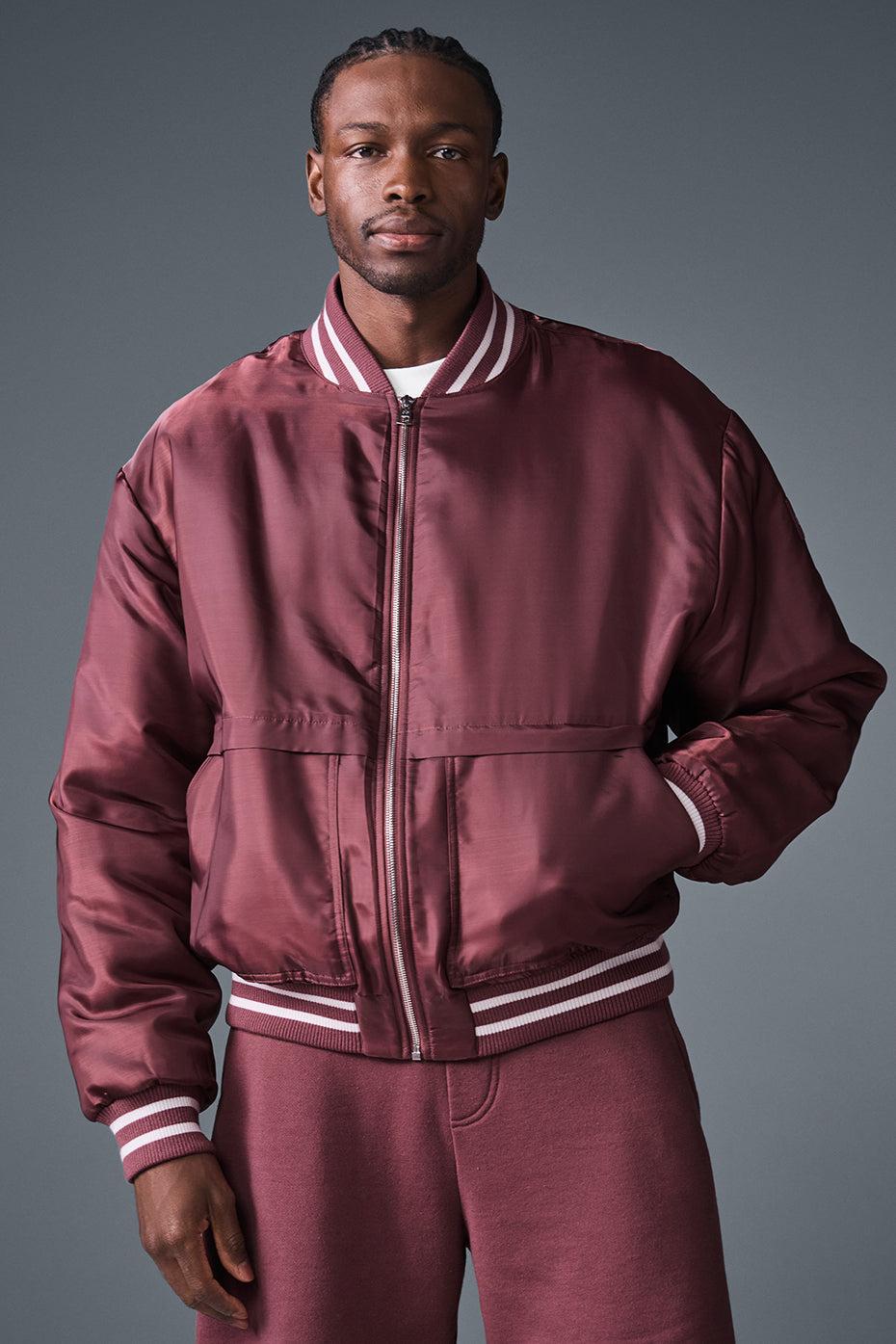 Afterglow Varsity Jacket - Burgundy Truffle Product Image