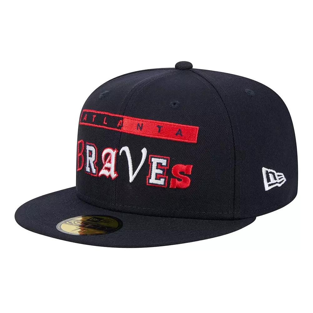Men's New Era Navy Atlanta Braves Ransom 59FIFTY Fitted Hat,  Product Image