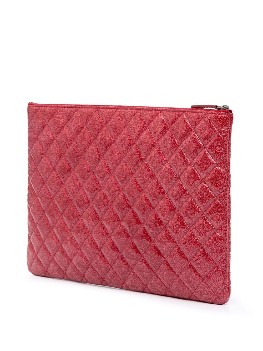 2014 Large Quilted Patent O Case clutch bag Product Image