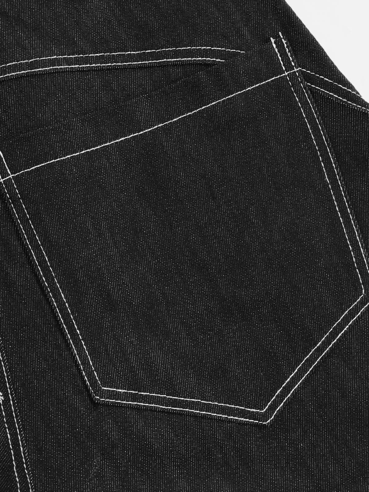 Aelfric Eden Metal Button Raw Baggy Barrel Jeans Product Image