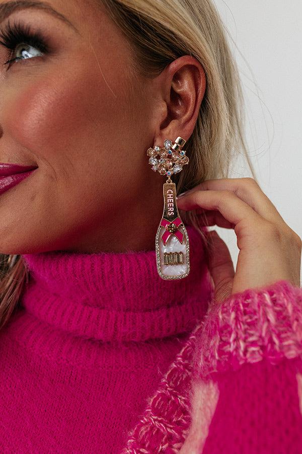 Champagne Cheers Earrings Product Image