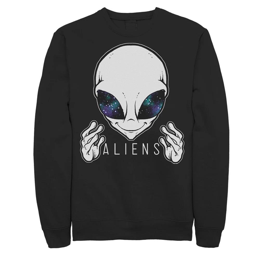 Men's Alien Space Eyes Come Here Sweatshirt,  Product Image