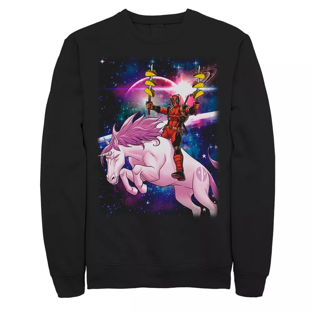 Men's Marvel Deadpool Space Unicorn Tacos Fleece,  Product Image