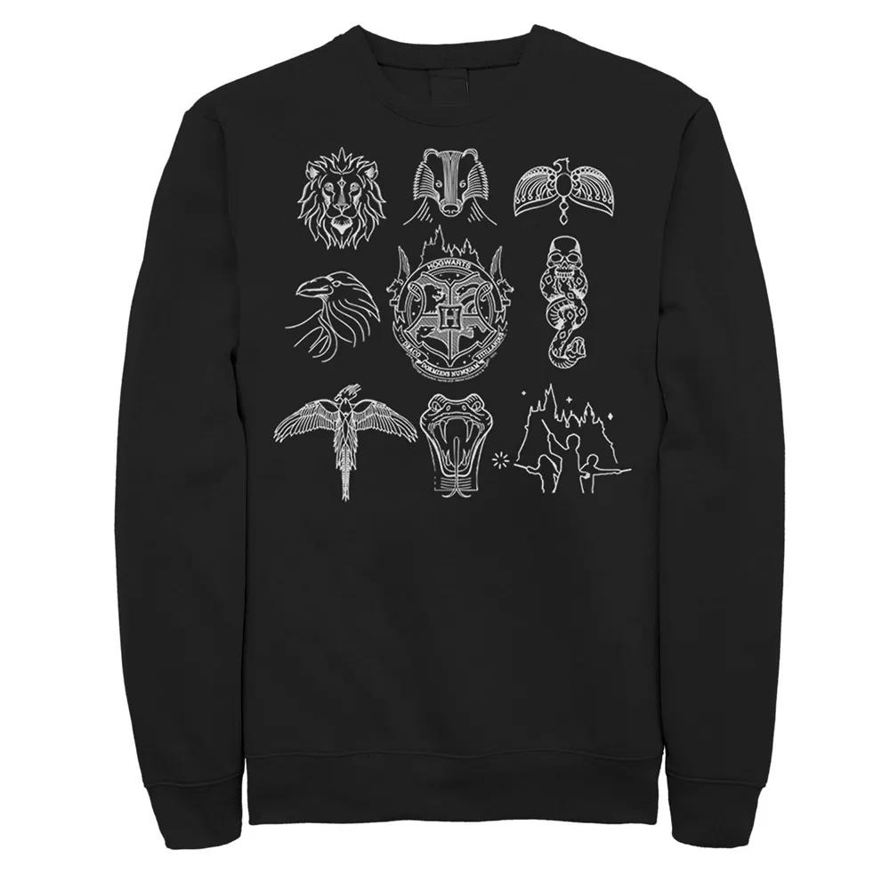 Big & Tall Harry Potter Line Art Icons Sweatshirt, Men's,  Product Image