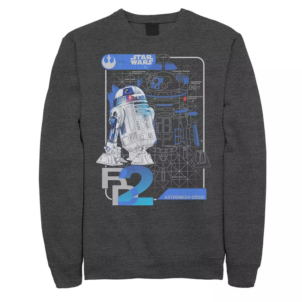 Mens Star Wars R2-D2 Sweatshirt Grey Heather Product Image