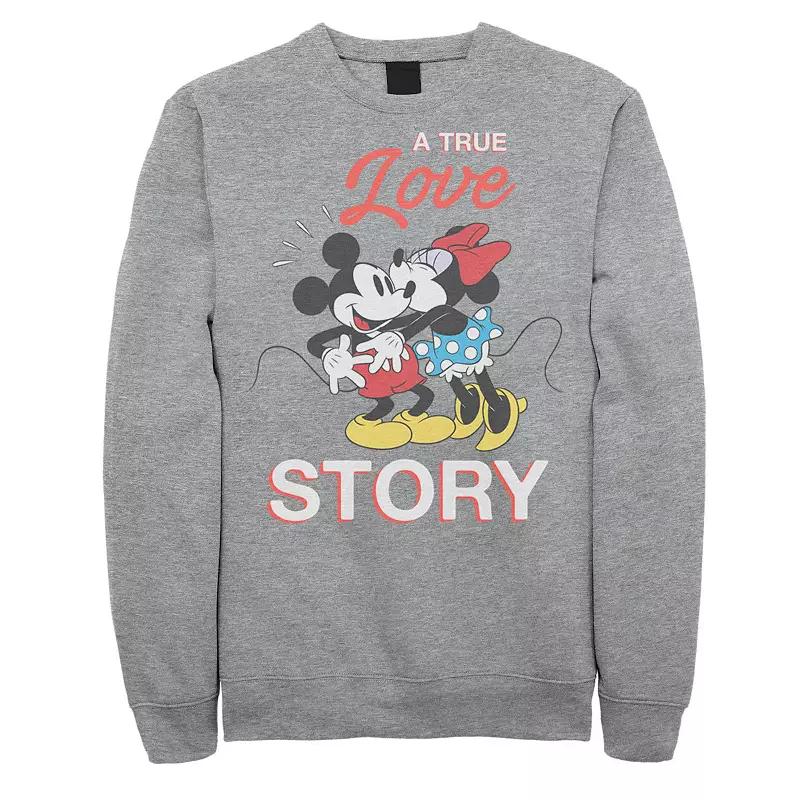 Men's Dinsey Mickey & Minnie Mouse Valentine Love Sweatshirt,  Product Image