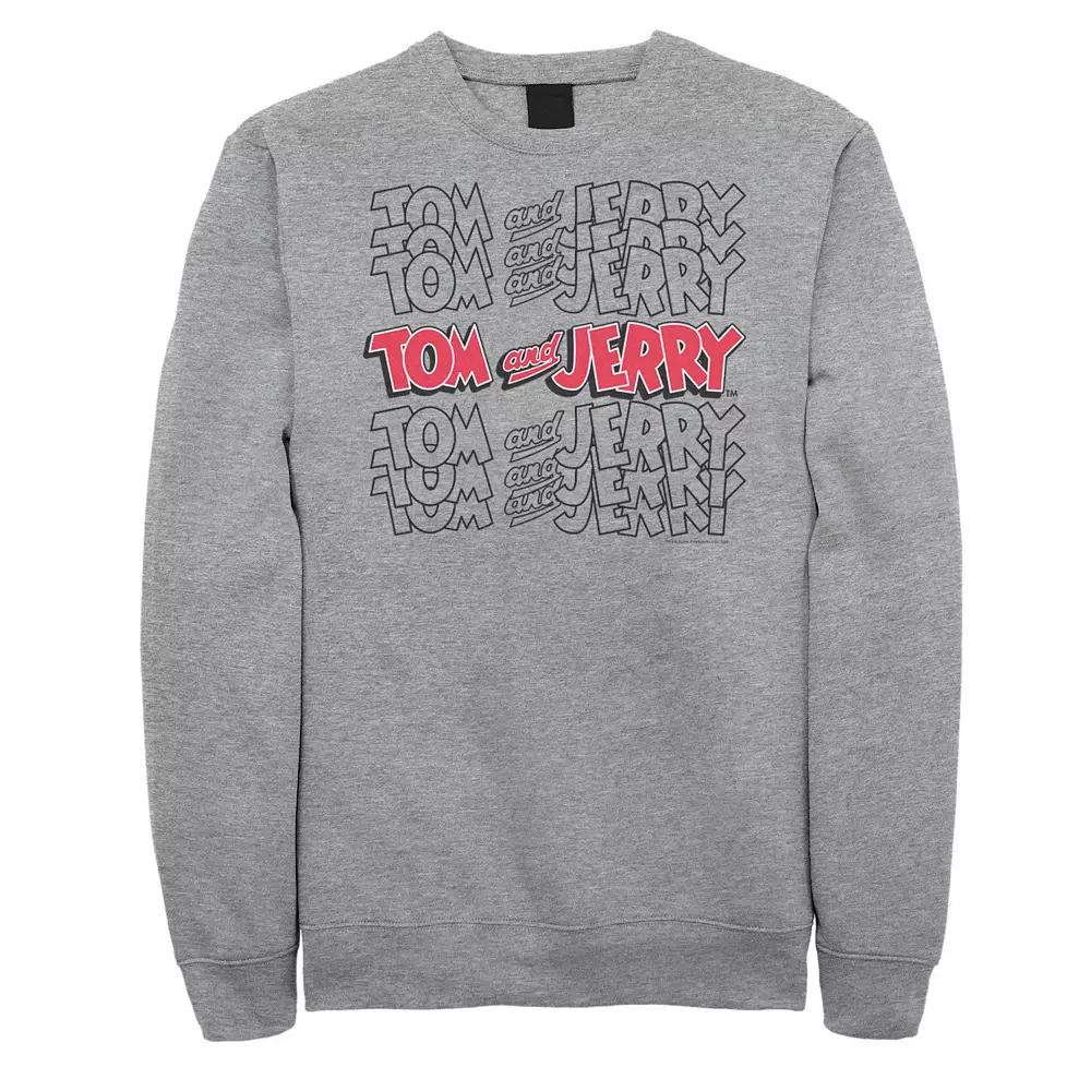 Big & Tall Tom and Jerry Logo Stack Graphic Fleece, Men's,  Product Image