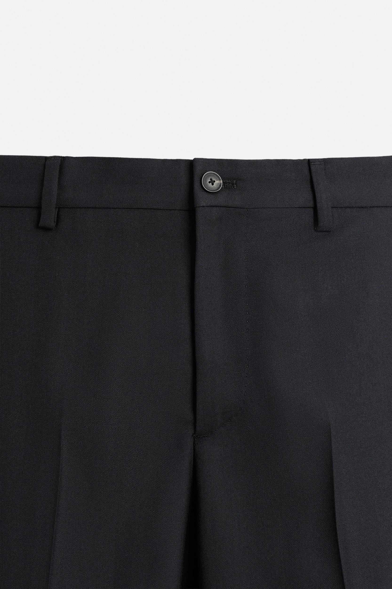 HERRINGBONE SUIT PANTS Product Image