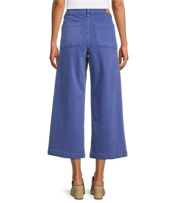 Dear John Audrey Stretch Denim High Rise Cropped Wide Leg Jeans Product Image
