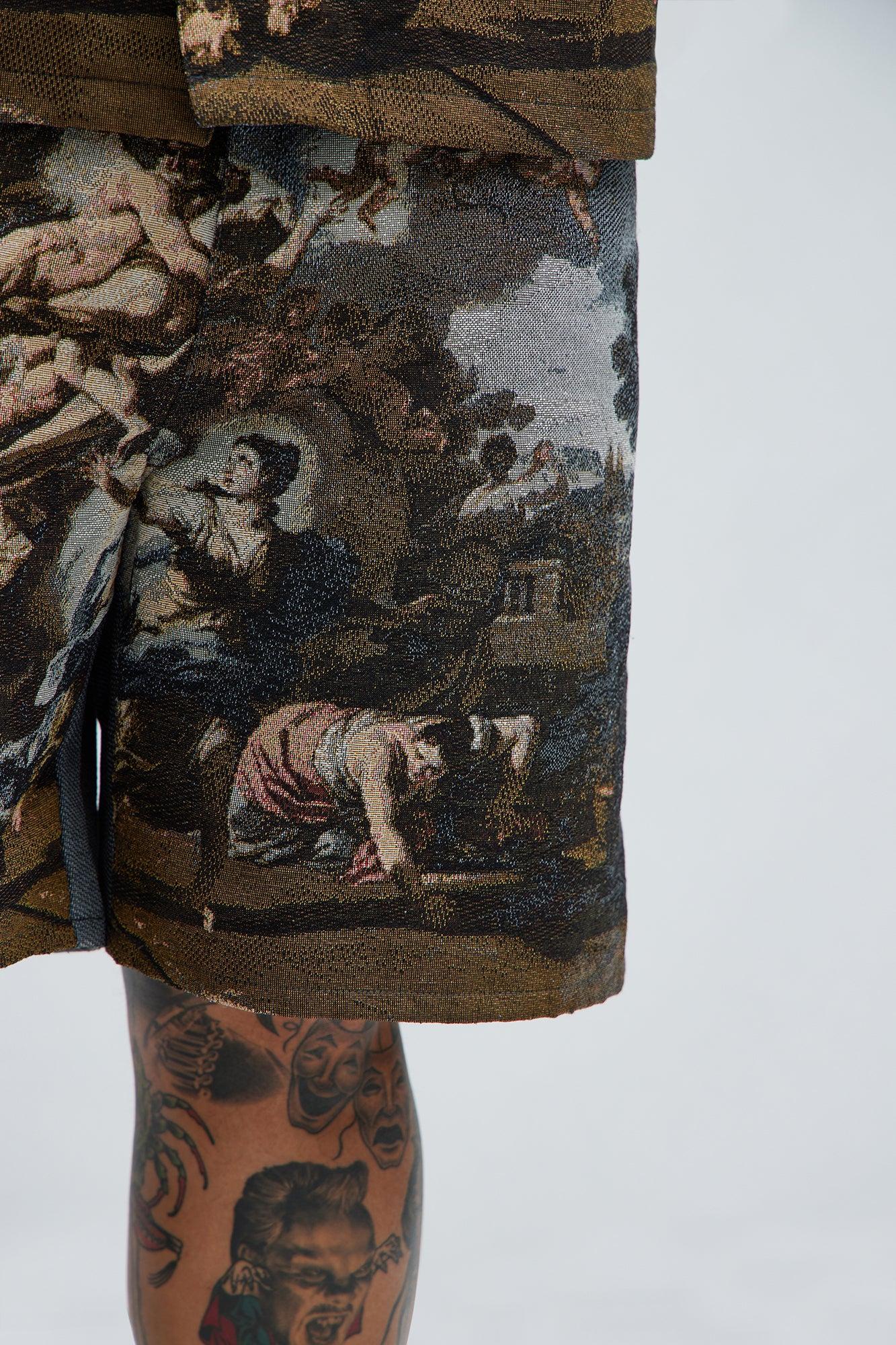 Cassiel Tapestry Shorts - Multi Color Product Image