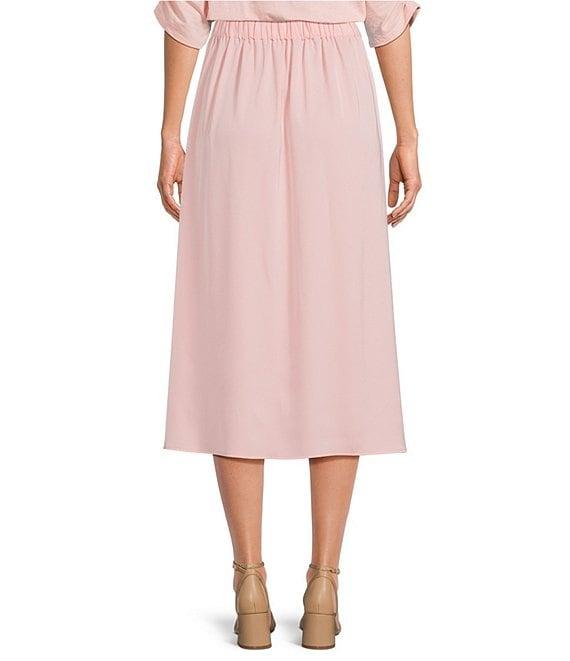 Investments Side Pocket Pull-On Coordinating Midi Skirt Product Image