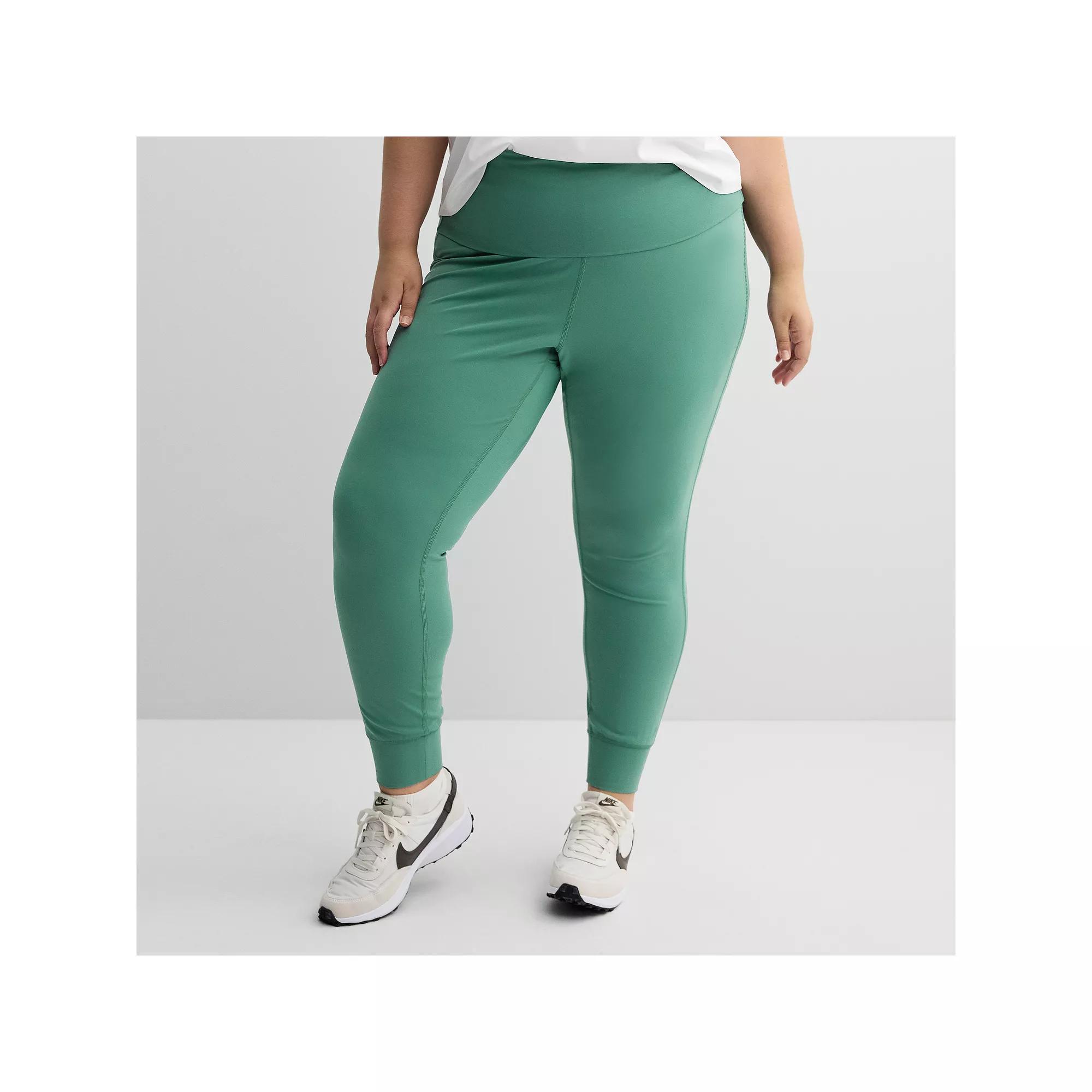 Plus Size Tek Gear® Essential Soft Foldover Jogger Pants, Women's, Size: 2XL, Lunar Tide Product Image