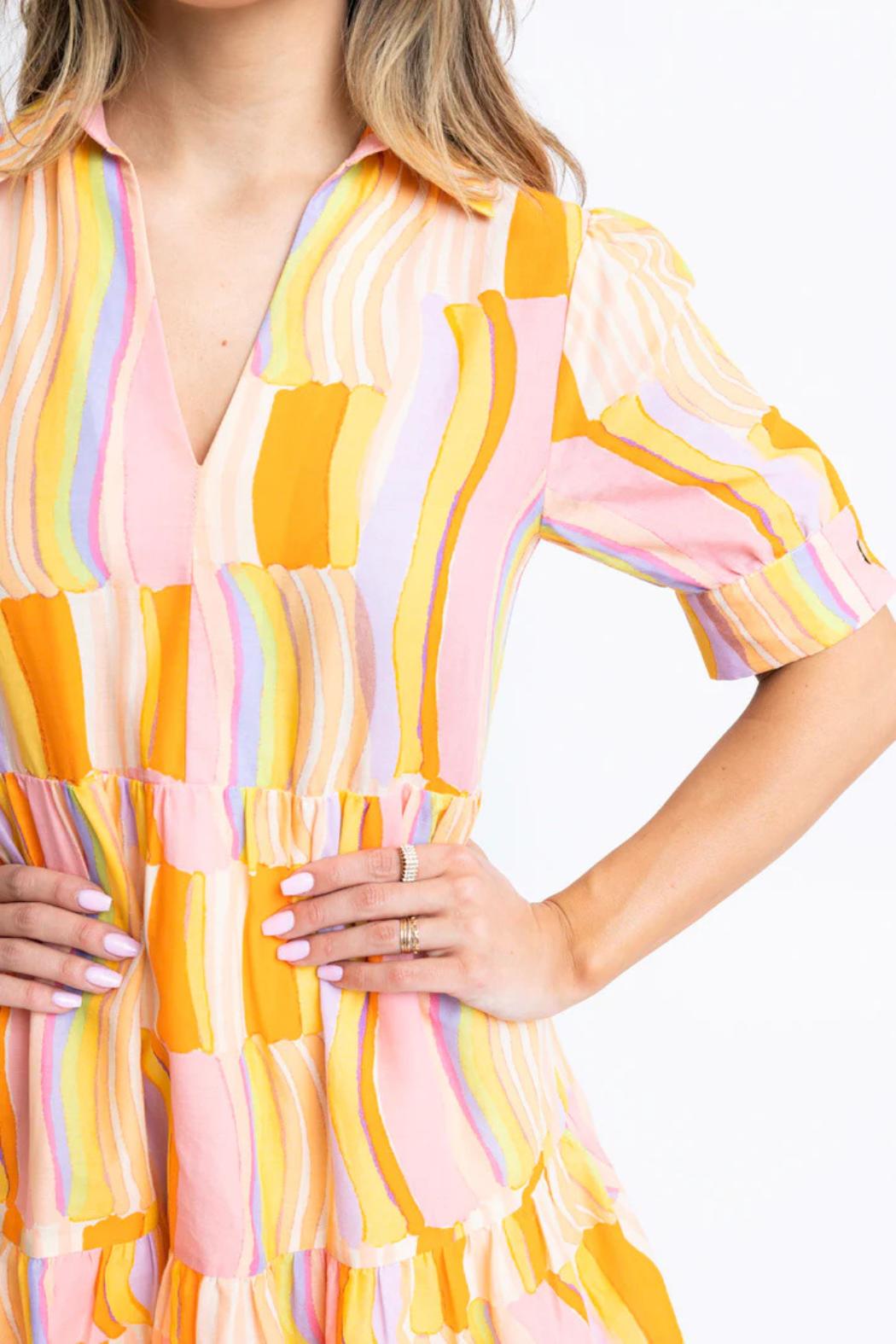 V-Neck Collared Dress Product Image