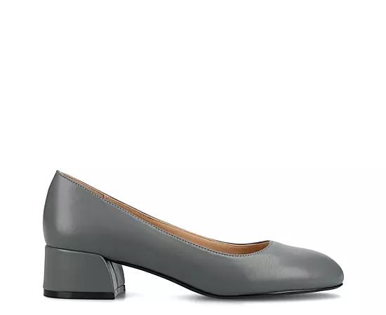 Journee Medium and Wide Width Saarii Women's Slip-On Block Heel Pumps,  Product Image