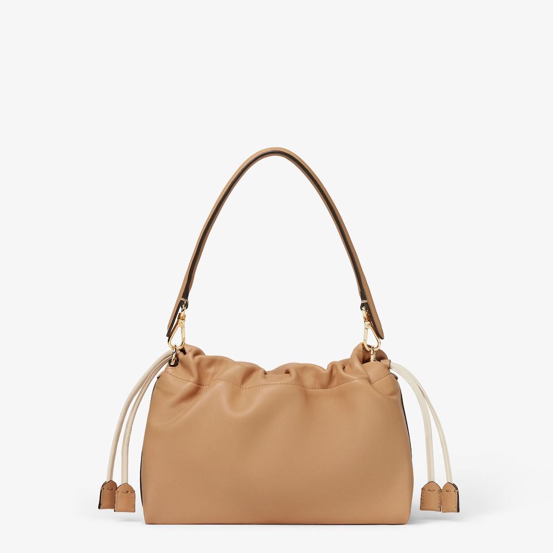 Mamma Baguette MediumCappuccino nappa leather bag Product Image