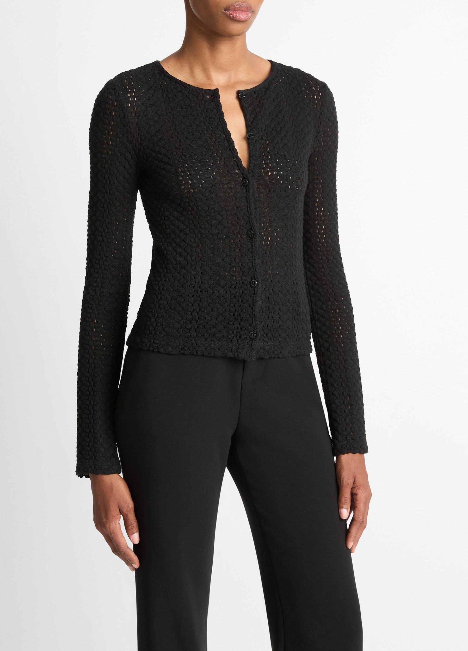 Textural Cotton Cardigan Product Image