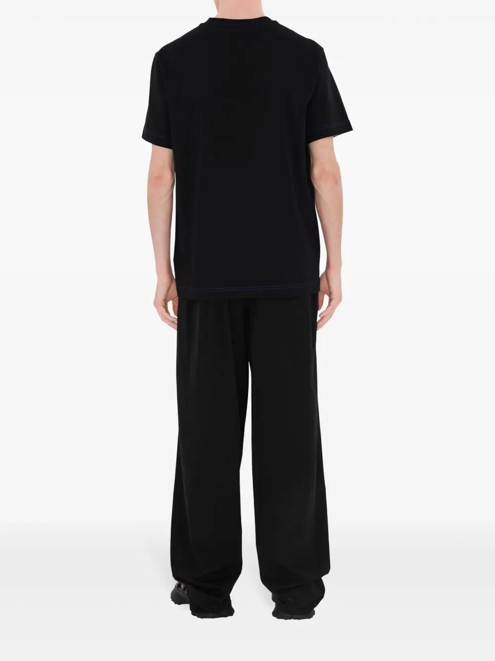 logo-embroidered organic cotton T-shirt Product Image