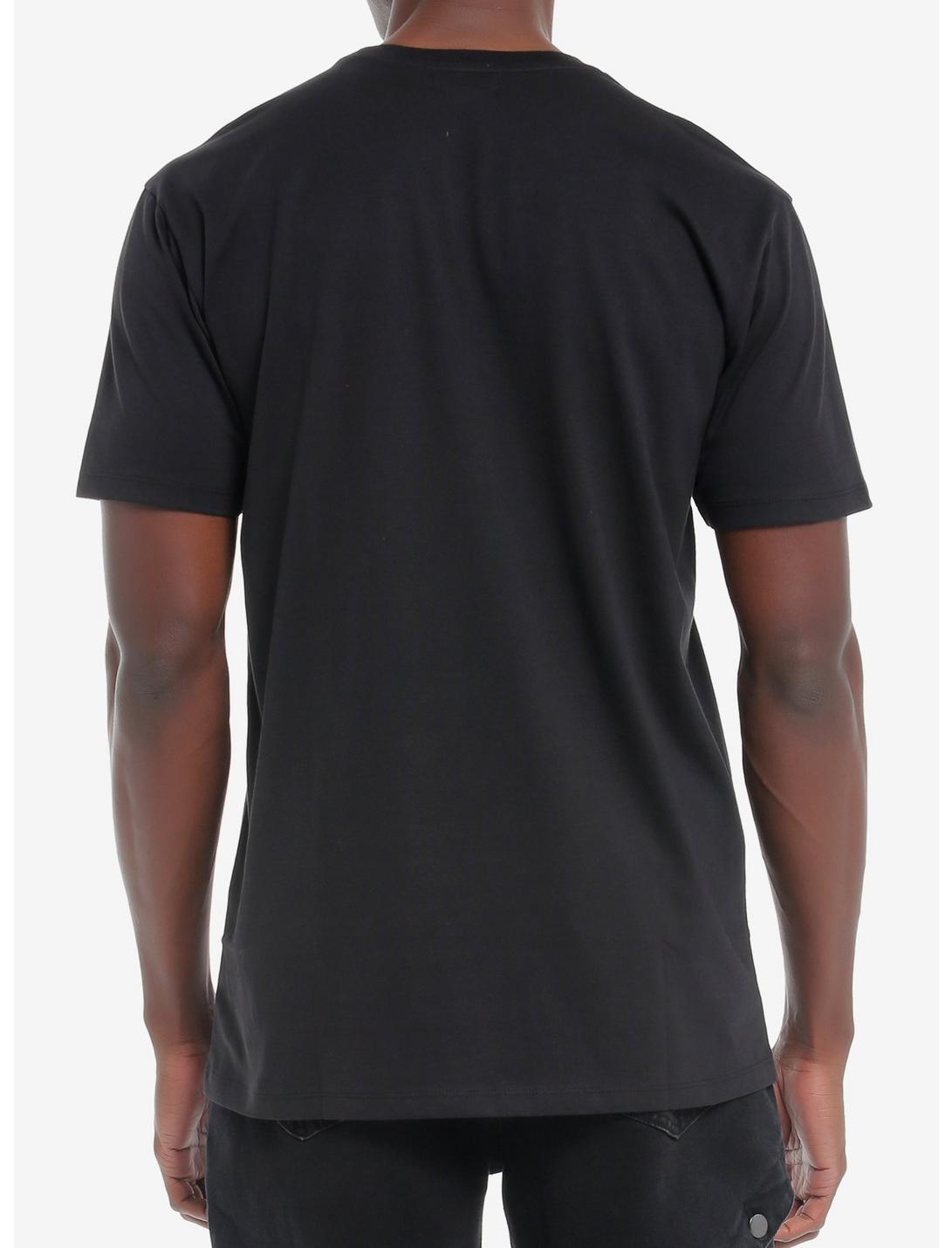 Social Collision Angel Wings Flocked Black T-Shirt Product Image