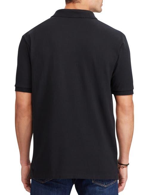 POLO RALPH LAUREN Black Polo Shirt With Classic Collar And Pony Embroidery On The Front In Cotton Man Product Image