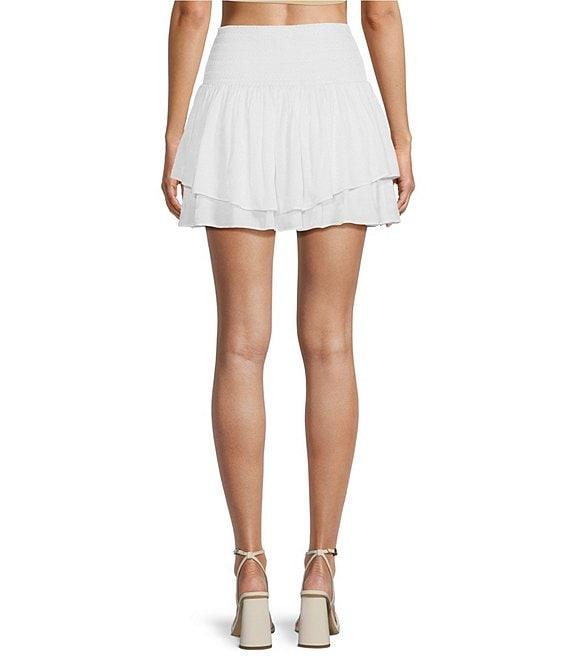 Chelsea & Violet Lauren Textured Layered Pull-On Ruffle Skort Product Image