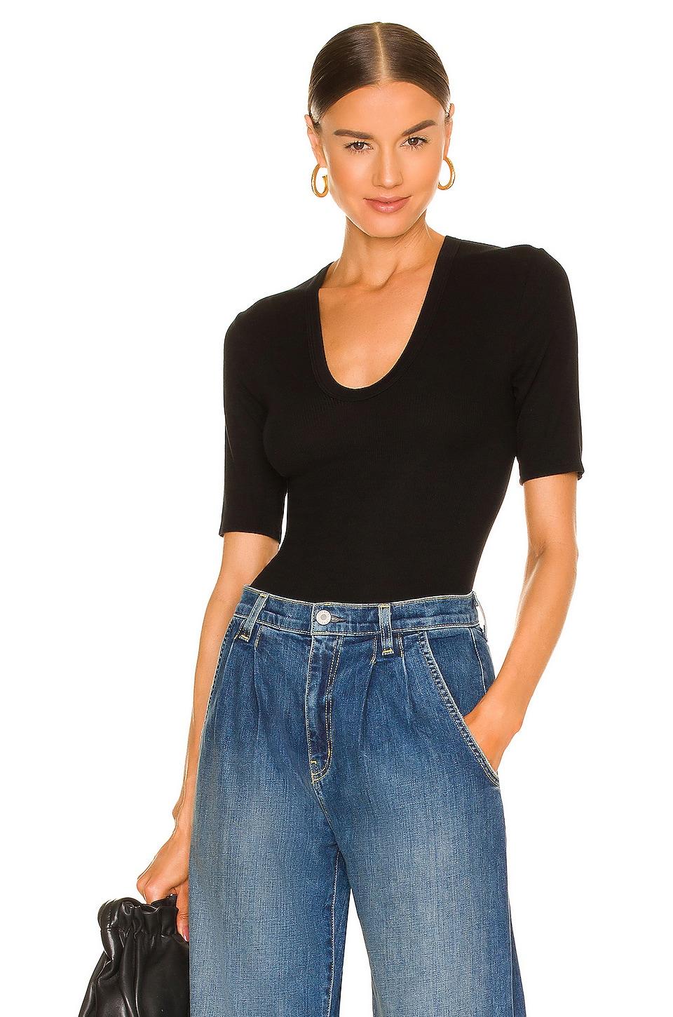 Stretch Silk Knit Half Sleeve Top Enza Costa Product Image