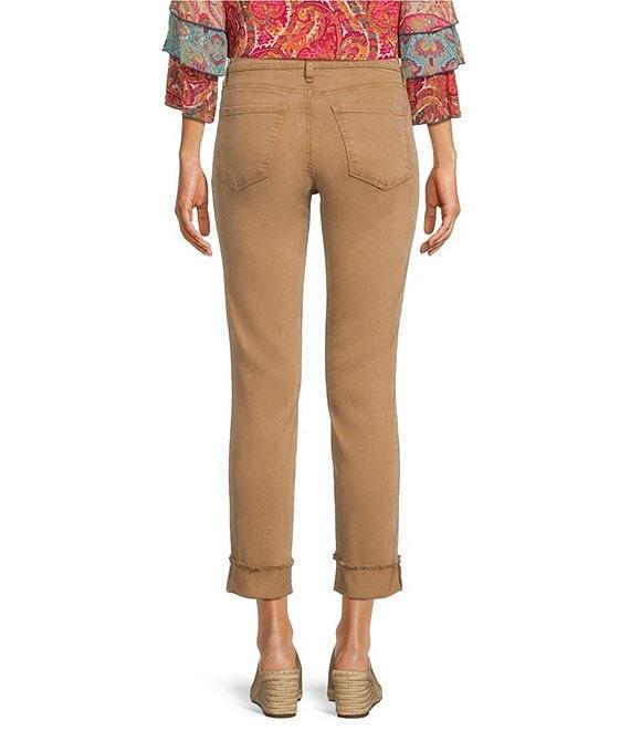 KUT from the Kloth Amy Straight Leg Rolled Up Fray Hem Cropped Jeans Product Image