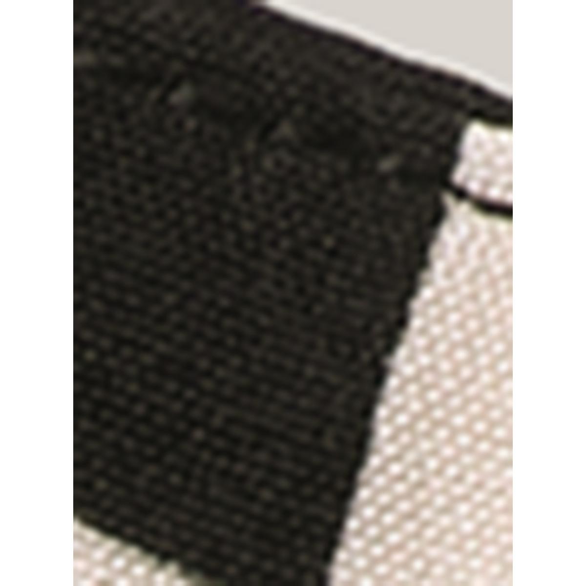 Plus Size Abstract Print Ribbon Collar Midi Dress Black Women Ribbon-tied collar Cap Sleeve Curvy BloomChic 22-24/3X Product Image