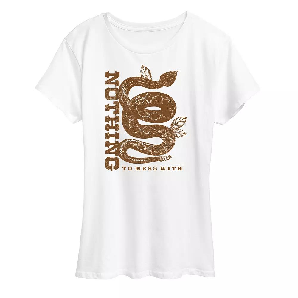 Women's Snake Nothing To Mess With Graphic Tee,  Product Image