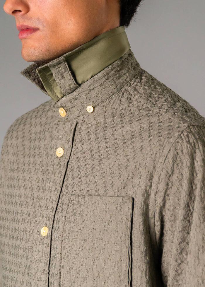 Italy Embroidery Star Olive Product Image