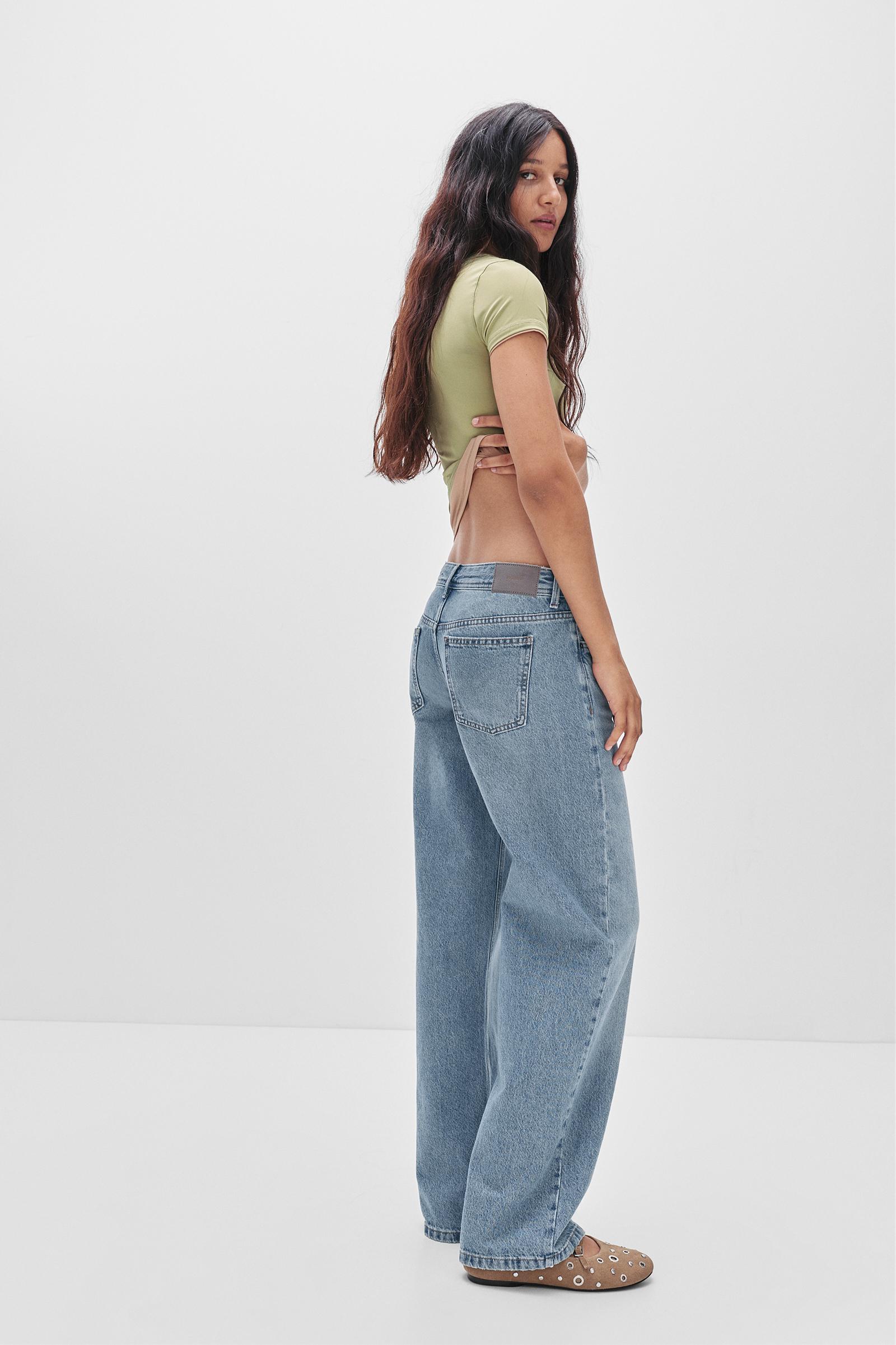 Low-waist straight-leg jeans Product Image