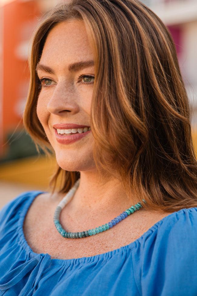 Blue Beaded Necklace FINAL SALE Product Image