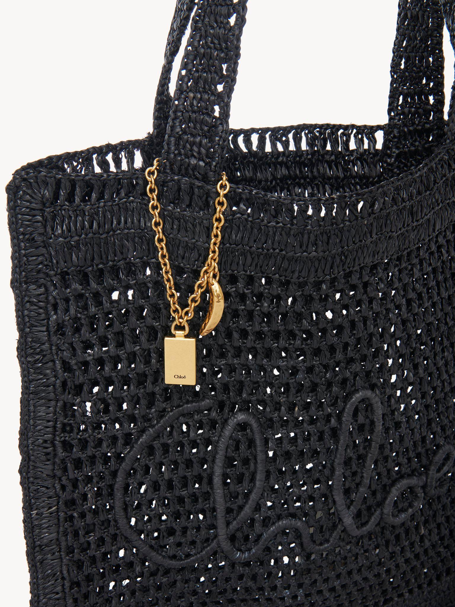 Summer Banana tote bag in raffia Product Image