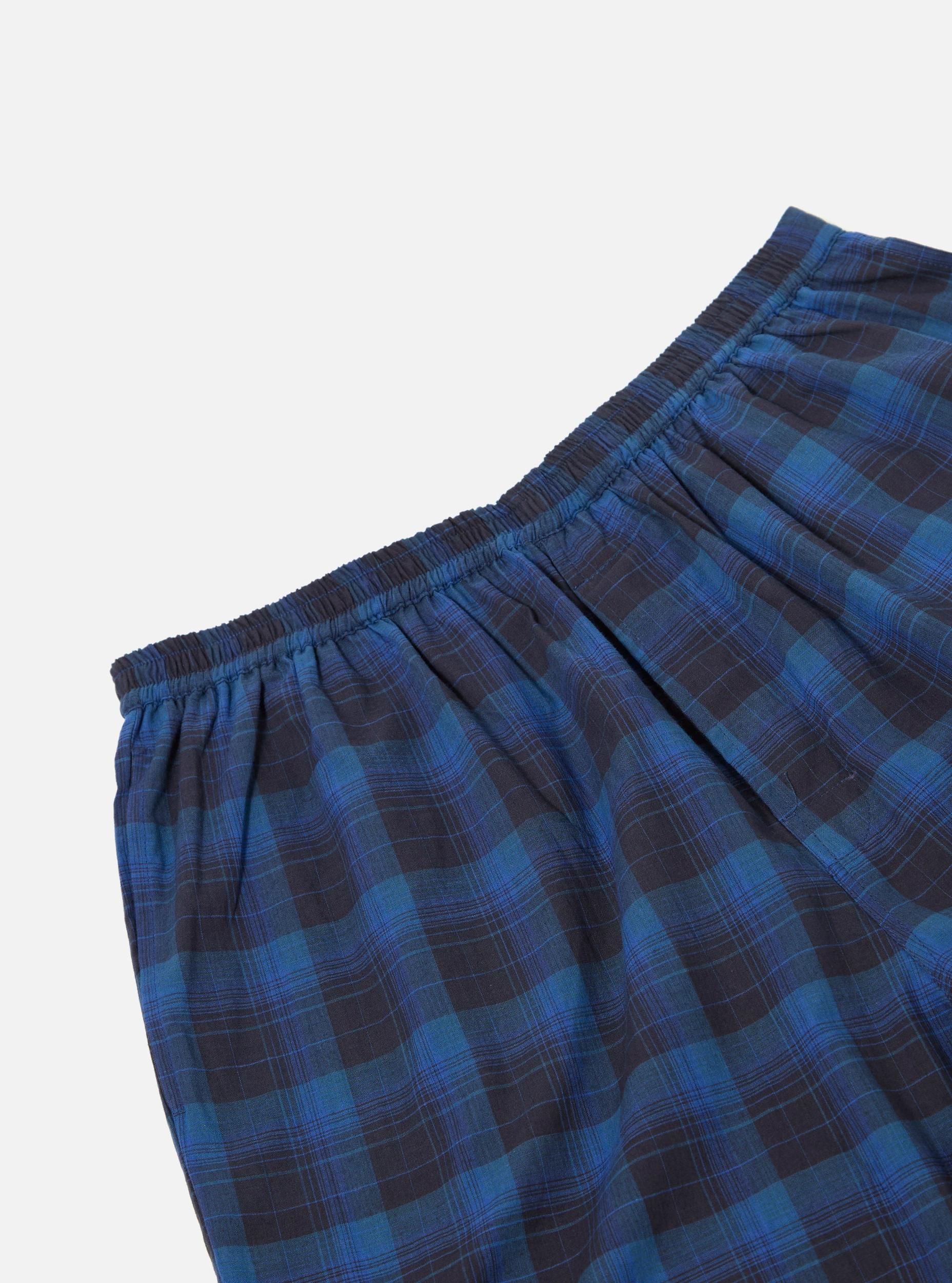 Navy/Blue Check Short Pyjama Set Product Image