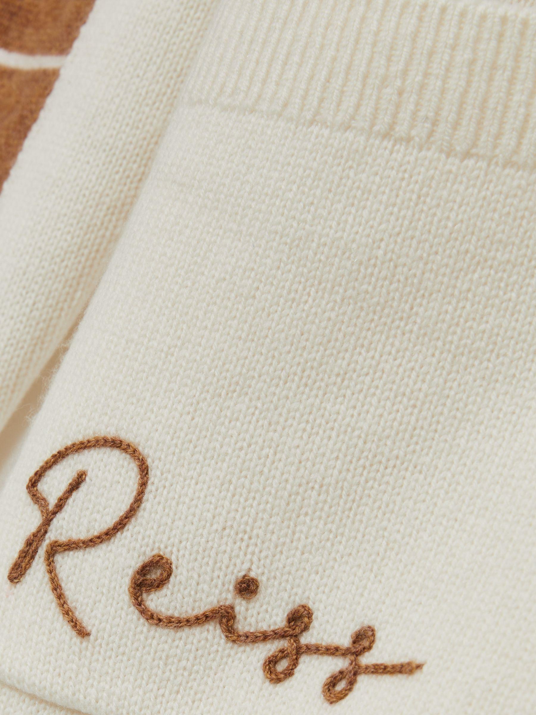 McLaren F1 Team Varsity Cardigan Wool-Cashmere in Off White/Camel Product Image