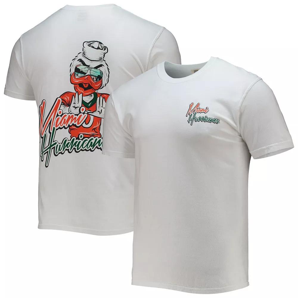 Men's White Miami Hurricanes Mascot Bandana T-Shirt,  Product Image
