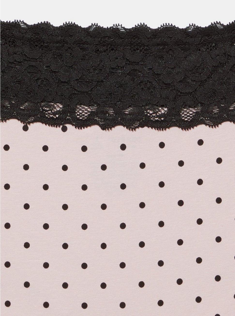 Cotton Mid-Rise Lace Trim Boyshort Panty Product Image