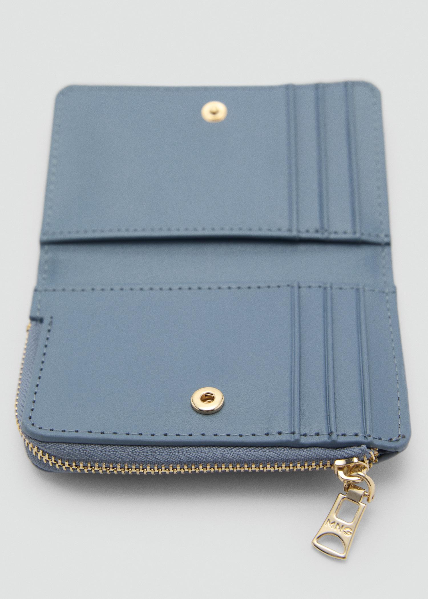 Saffiano-effect folded wallet - Women | MANGO USA Product Image